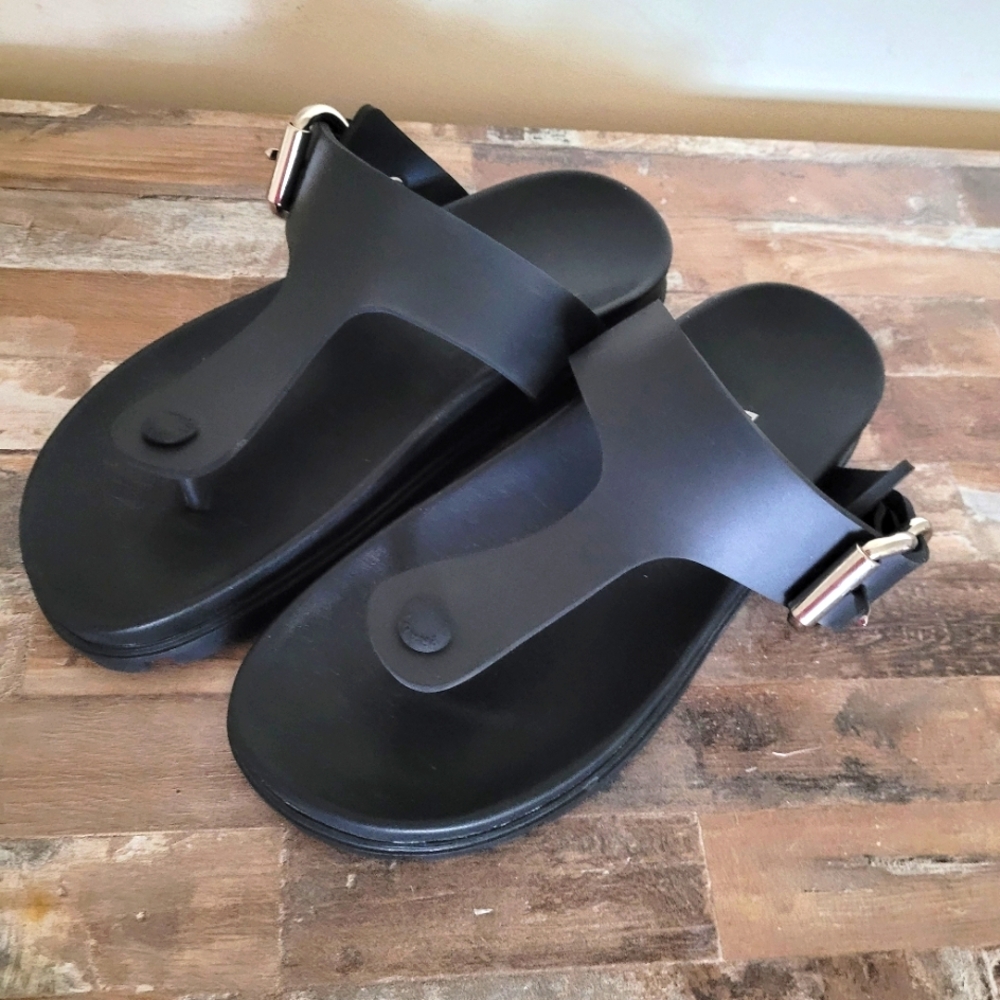 Prada Fussbet Buckle Thong sandals.  Flip-flops